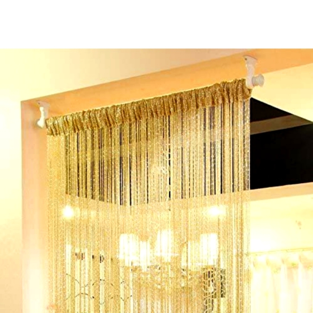 Vintage gold curtain beads. 5×12 ft long. Two panel's.
